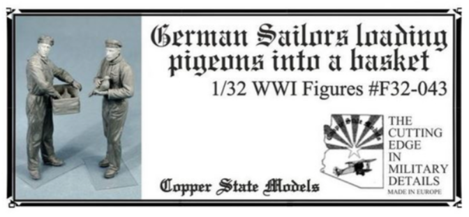 Maquettes Copper State Models F32-043 Marins allemands avec pigeons 1/32