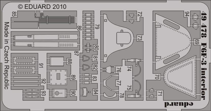 Intérieur Eduard 49478 F6F-3 SA 1/48 Hobby Boss