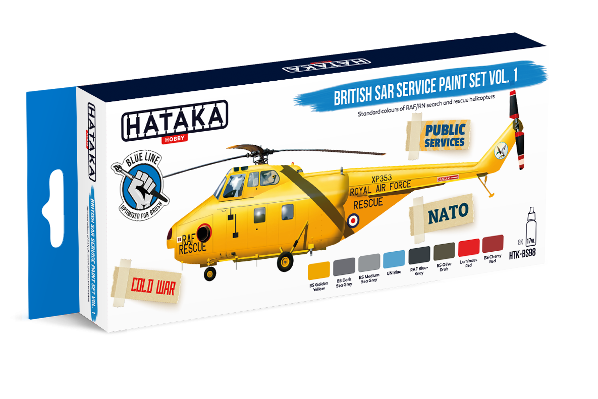Hataka HTK-BS98 Ensemble de peinture British SAR Service vol.1 (8x17ml)