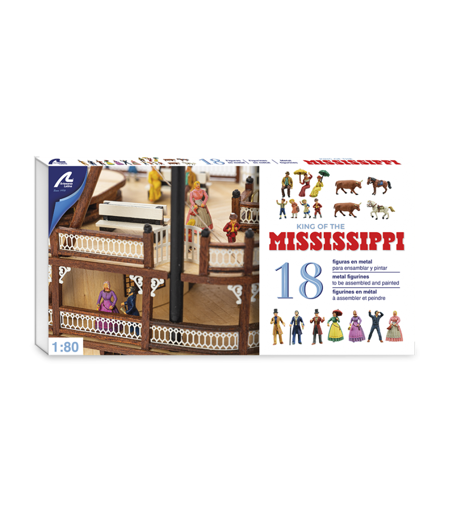 ARTESANIA LATINA 20515F Metalowe Figurki King of the Mississippi - 18 figurek 1/80