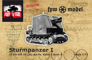 FPW modèle 72019 Sturmpanzer I 15 cm sIG 33 (Sf) auf Pz. Kpfw. Je Ausf. B1/72