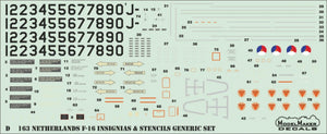 ModelMaker Decals D48160 Démo néerlandais F-16 1994 1/48  – image 3