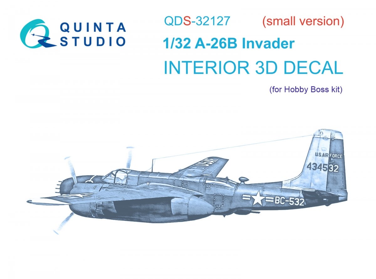 Intérieur imprimé en 3D et coloré sur papier décalcomanie Quinta Studio QDS-32127 A-26B (petite version) 1/32