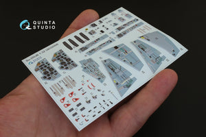 Intérieur imprimé en 3D et coloré sur papier décalcomanie Quinta Studio QD32006 Su-25UB (pour maquette Trumpeter) 1/32 – immagine 3