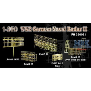 Radar Flyhawk FH350061 de la marine allemande de la Seconde Guerre mondiale, échelle II, échelle 1/350