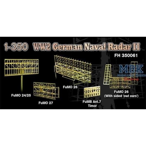Radar Flyhawk FH350061 de la marine allemande de la Seconde Guerre mondiale, échelle II, échelle 1/350