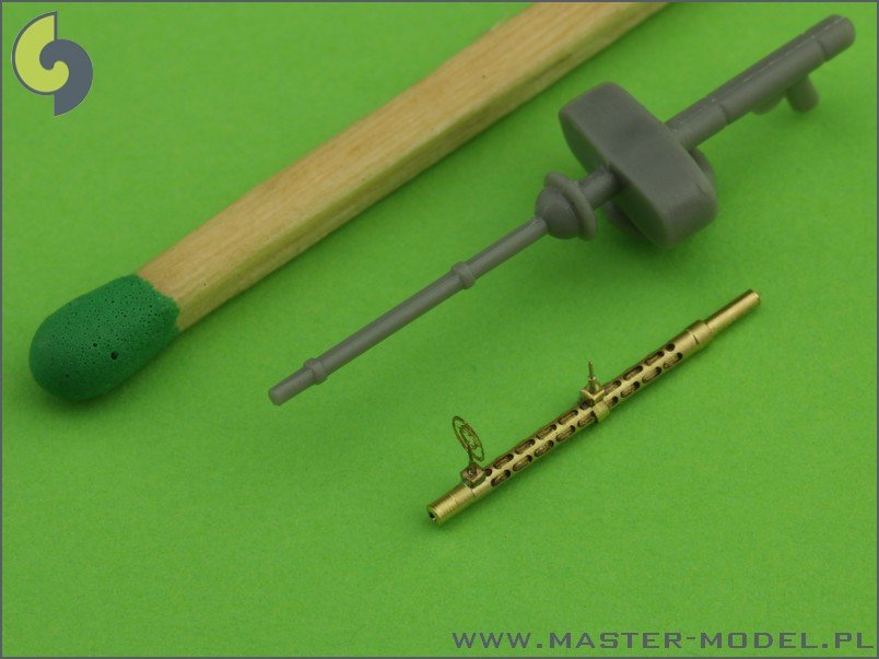 Master AM-48-055 Mitrailleuse d&amp;#39;avion allemande MG 15 - canons tournés et viseurs photogravés (2 pièces) (1/48) – immagine 2