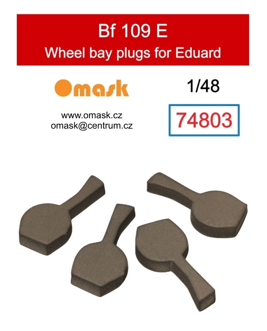 Omask 74803 Bouchons de puits de train d'atterrissage pour Bf 109 E (pour Eduard) 1/48