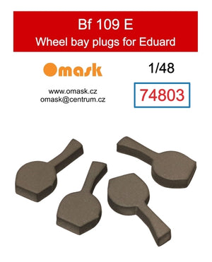 Omask 74803 Bouchons de puits de train d&amp;#39;atterrissage pour Bf 109 E (pour Eduard) 1/48