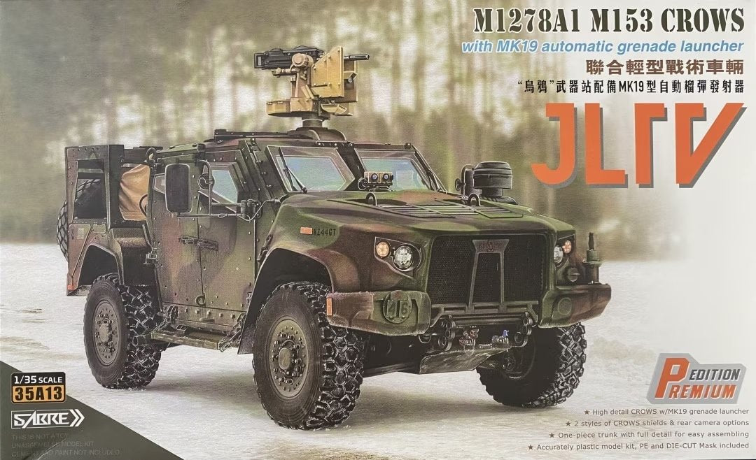 Saber 35A13-PRM JLTV M1278A1 M153 CROWS avec lance-grenades automatique MK19 - Édition Premium 1/35