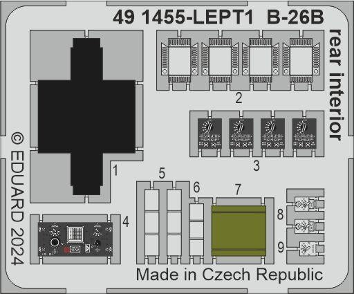 Eduard 491455 B-26B intérieur arrière ICM 1/48