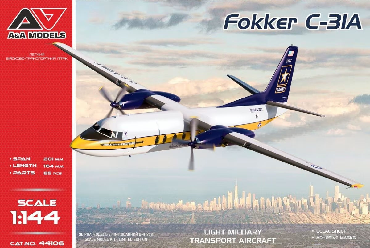 A&A Models 44106 Fokker C-31A (“Golden Knights”parachure team) 1/144