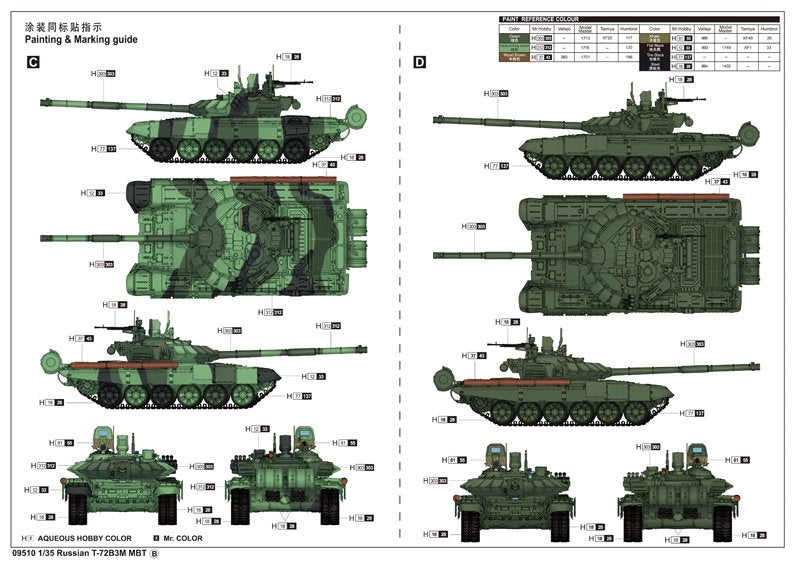 Trumpeter 09510 Char de combat principal russe T-72B3M 1/35 – immagine 2