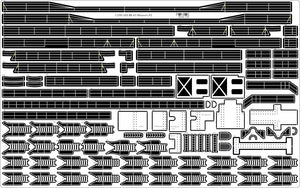 Pontos 23004F1 USS BB-61 Iowa 1944 Ensemble de détails (Pont en bois teinté teck) (1/200) – immagine 6