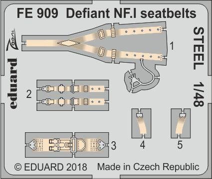 Eduard FE909 Defiant NF. Et ceintures de sécurité STEEL AIRFIX 1/48
