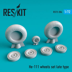 RESKIT RS72-0286 Jeu de roues He-111 type tardif 1/72