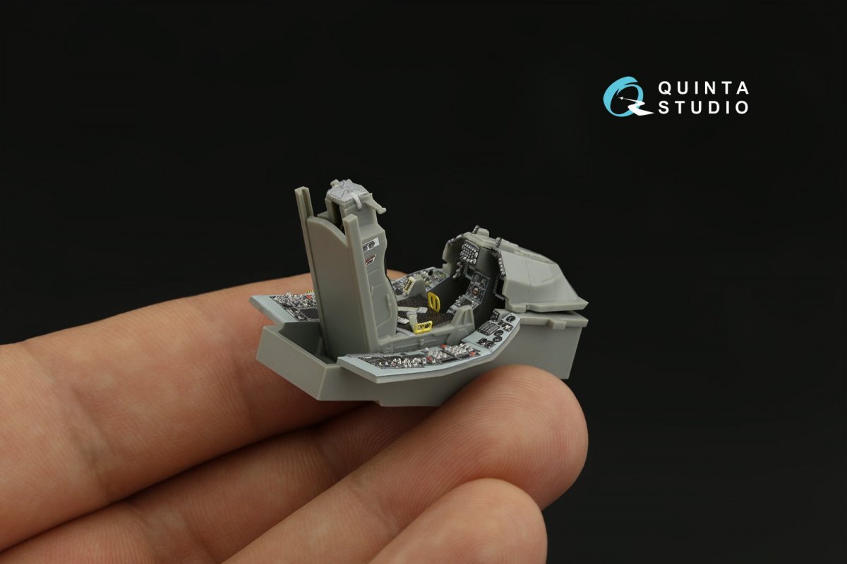 Intérieur imprimé en 3D et coloré sur papier décalcomanie pour le F-16C Block 25 de Quinta Studio QD48400 (outillage Kinetic 2022), échelle 1/48 – immagine 10