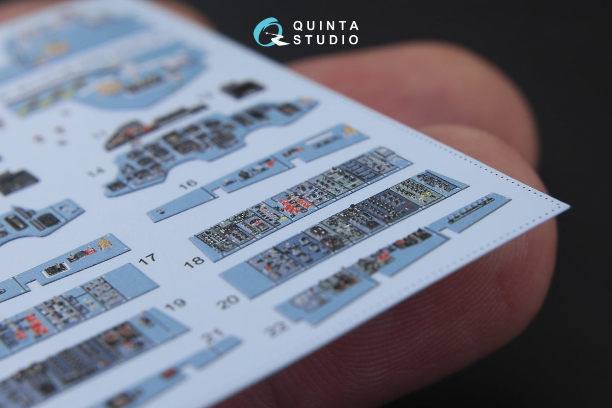 Intérieur coloré imprimé en 3D sur papier décalcomanie Quinta Studio QD48181 Su-27UB (pour kit KittyHawk) 1/48 – image 2