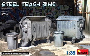 Miniart 35636 POUBELLES EN ACIER 1/35