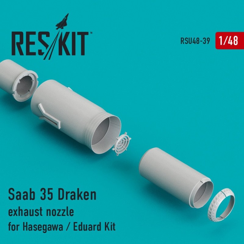RESKIT RSU48-0039 Buse d&amp;#39;échappement Saab 35 Draken pour kit Hasegawa / Eduard 1/48