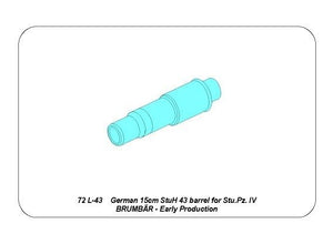Canon Aber 72L-43 de 15 cm StuH 43 allemand pour Stu.Pz. IV BRUMBAR – Version initiale 1/72 – immagine 7