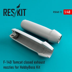 RESKIT RSU48-0072 Buses d&amp;#39;échappement fermées pour F-14D Tomcat, kit HobbyBoss 1/48