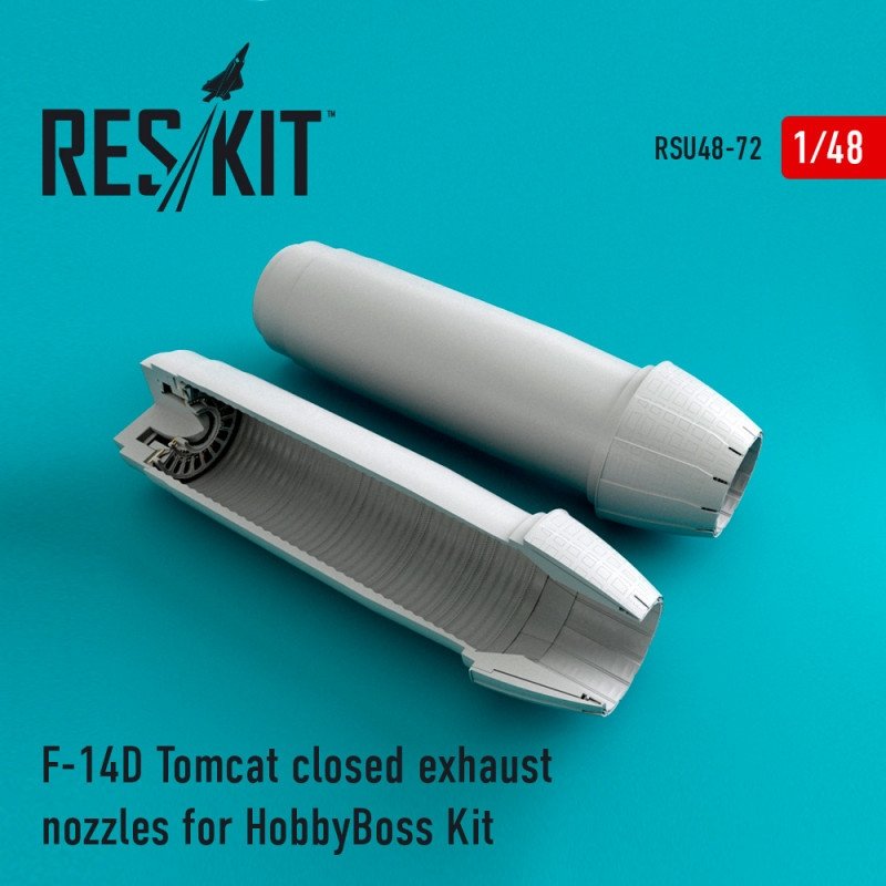 RESKIT RSU48-0072 Buses d&amp;#39;échappement fermées pour F-14D Tomcat, kit HobbyBoss 1/48