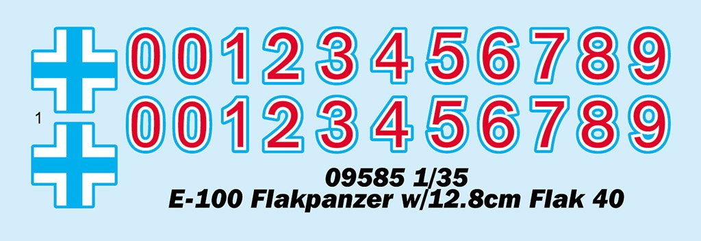 Trumpeter 09585 E-100 Flakpanzer avec Flak 40 de 12,8 cm au 1/35 – Bild 3