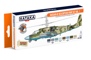 Coffret de peinture Hataka HTK-CS86 pour hélicoptères des forces aériennes russes, volume 1, 8 pots de 17 ml