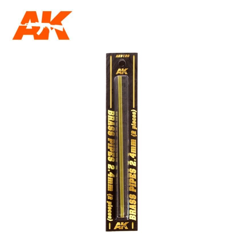 AK Interactive AK9120 BRASS PIPES 2.4MM Ø. 2 UNITS – zdjęcie 2