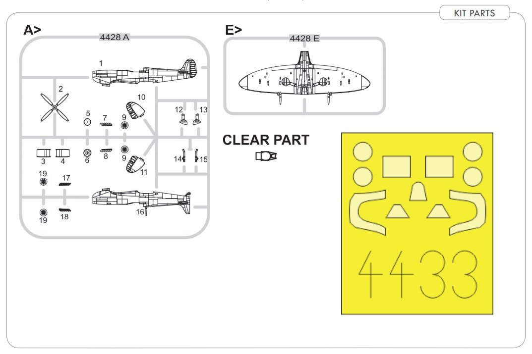 Eduard 4433 Spitfire Mk. IXc fin 1/144 – image 4