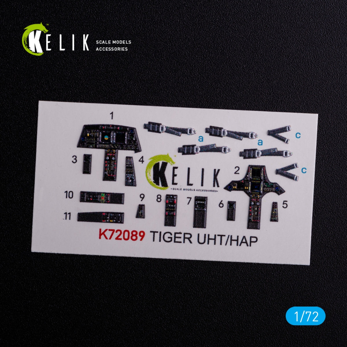 Décalcomanies 3D intérieures KELIK K72089 pour maquette Revell au 1/72 de l&amp;#39;Eurocopter Tiger UHT/HAP – immagine 3