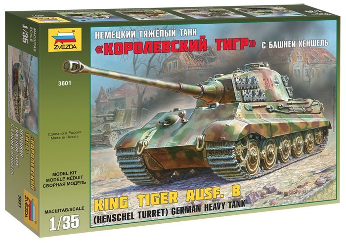 Zvezda 3601 KingTiger Aufs. B Henschel Turrent 1/35
