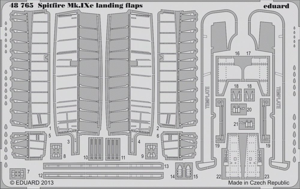 Eduard 48765 Volets d&amp;#39;atterrissage pour Spitfire Mk. IXc 1/48 EDUARD