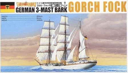 Aoshima 04428 Barque allemande à 3 mâts Gorch Fock 1/350