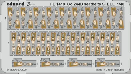 Ceintures de sécurité Eduard FE1418 Go 244B en acier ICM 1/48