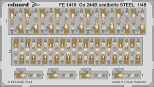 Ceintures de sécurité Eduard FE1418 Go 244B en acier ICM 1/48