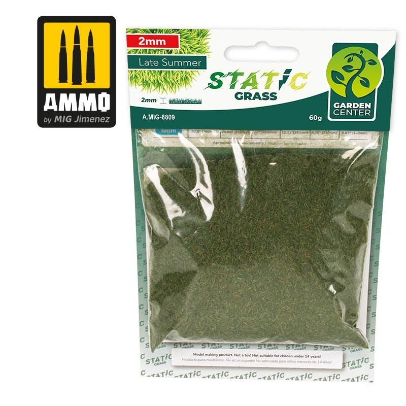 Munitions Mig Jimenez 8809 Static Grass - Fin d'été - 2 mm