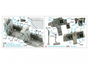 Intérieur imprimé en 3D et coloré sur papier décalcomanie Quinta Studio QDS-48362 AH-64D (Hasegawa) (Petite version) 1/48 – image 2