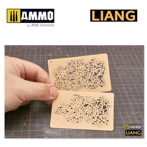 Liang 0006 Pochoirs pour aérographe à effets de vieillissement salin (épars) – image 2