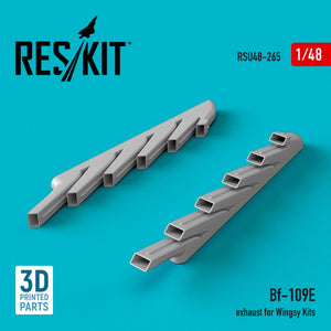 Échappement RESKIT RSU48-0265 BF-109E pour maquettes Wingsy (impression 3D) 1/48