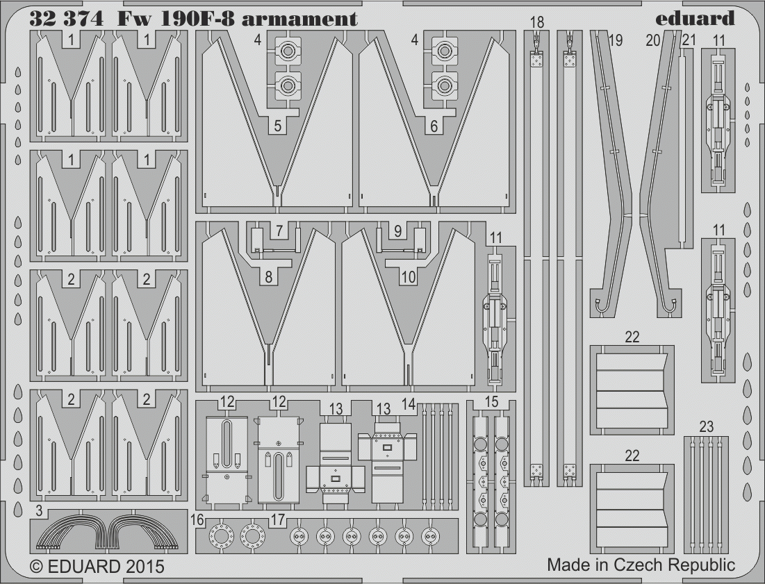 Maquette Eduard 32374 Fw 190F-8, armement 1/32, Revell