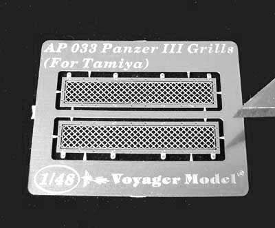Grille Voyager Model AP033 Stug III pour Tamiya 1/48