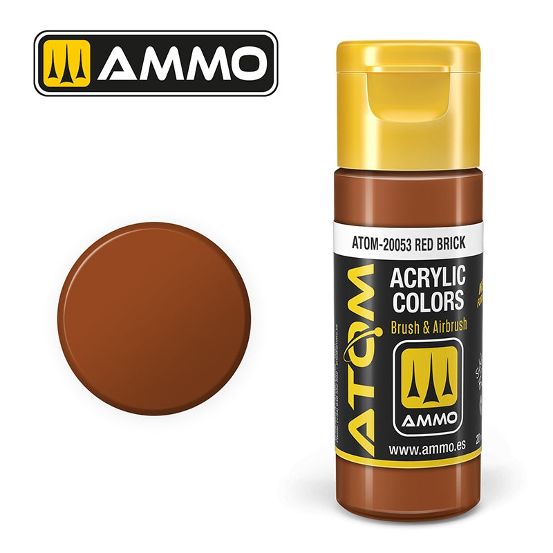 Ampoil Mig Jimenez 20053 ATOM COLOR Brique Rouge 20ml 