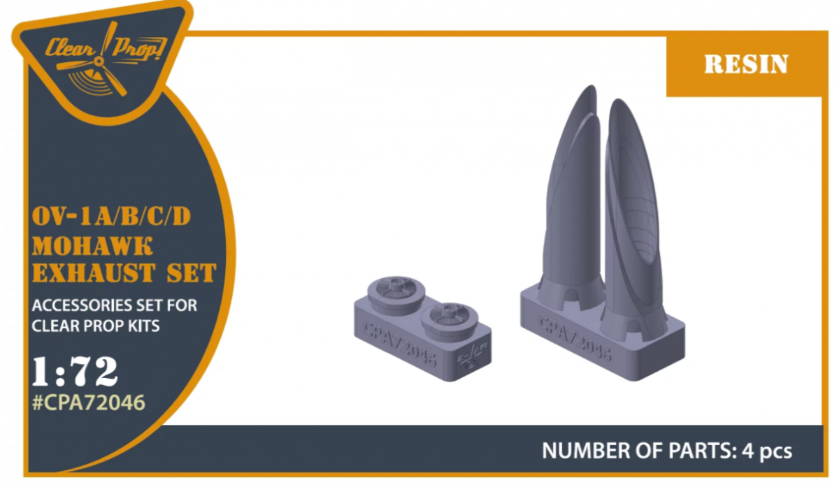 Clear Prop! CPA72046 OV-1 A/B/C/D Kit d'échappement Mohawk pour maquette CP 1/72