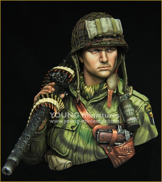 Young Miniatures YM1873 WW2 US AIRBORNE avec M1919 1/10 – immagine 2