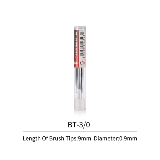 Embouts de pinceaux fins DSPIAE FBT-3/0 3/0 (lot de 3) / Embouts de pinceaux de précision