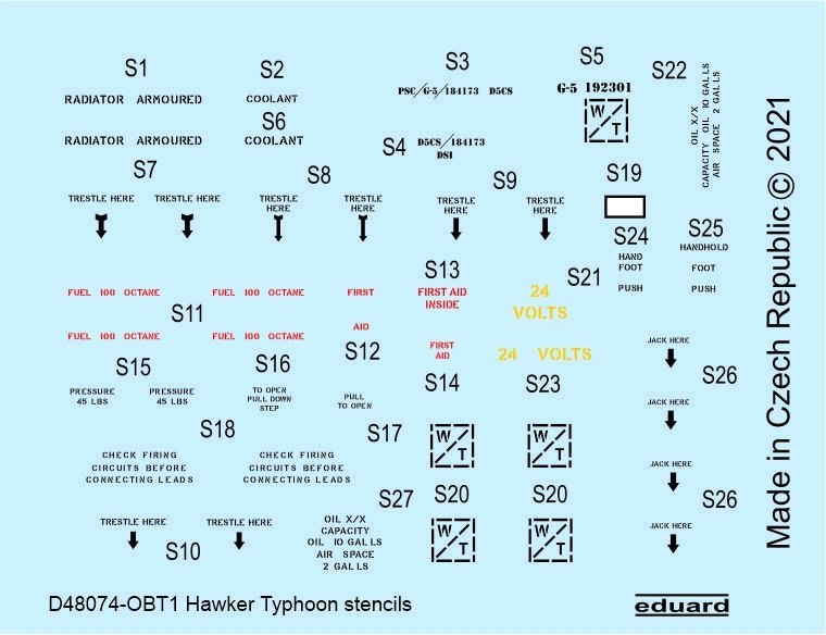 Eduard D48074 Hawker Typhoon HASEGAWA 1/48