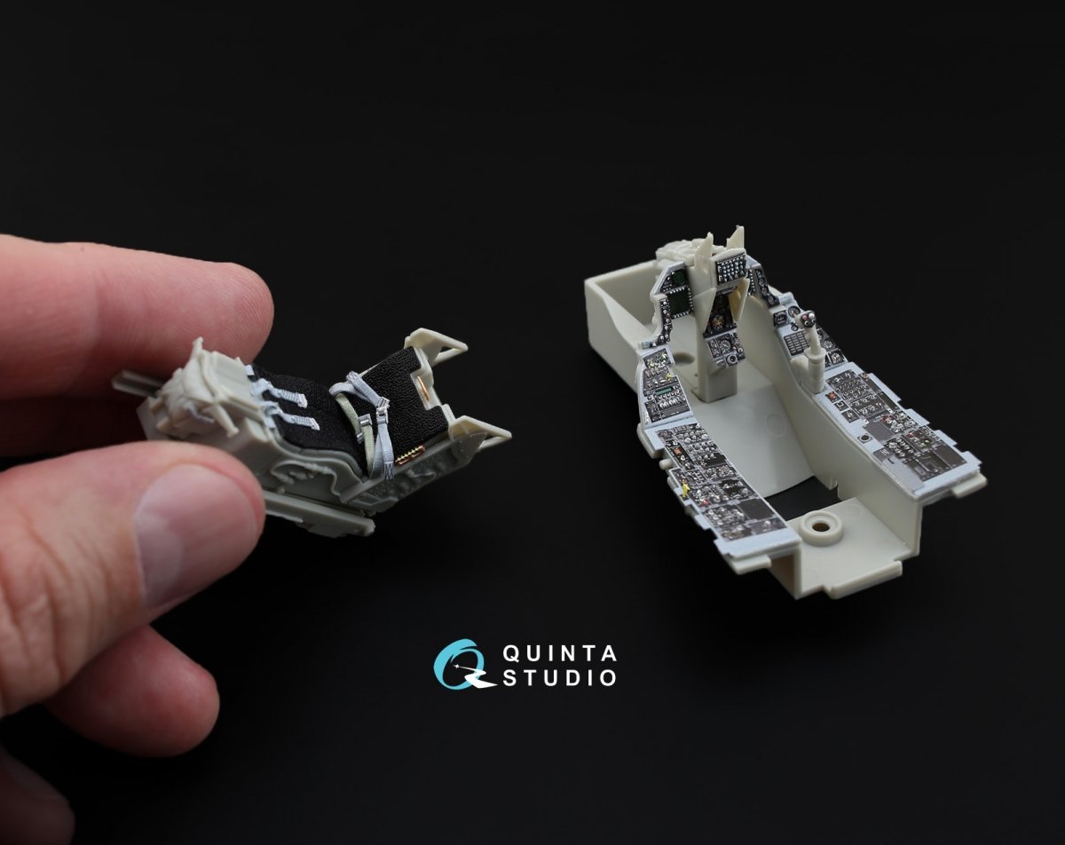 Intérieur imprimé en 3D et coloré sur papier décalcomanie Quinta Studio QD32003 F-16C (pour maquette Tamiya) 1/32  – image 9