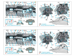 Intérieur imprimé en 3D et coloré sur papier décalcomanie Quinta Studio QDS-48592 F-14A Tomcat (GWH) (Petite version) 1/48 – Bild 12